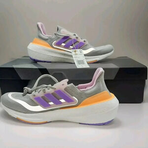 Adidas  11W / 9.5 M Ultraboost Light Running Shoes Grey Violet Orange  IE1762